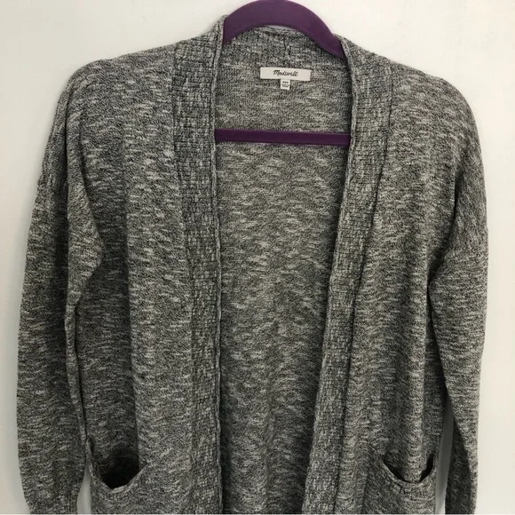 MADEWELL Women’s Heathered Grey Cardigan Knit Sweater Sz XXS - Picture 2 of 13
